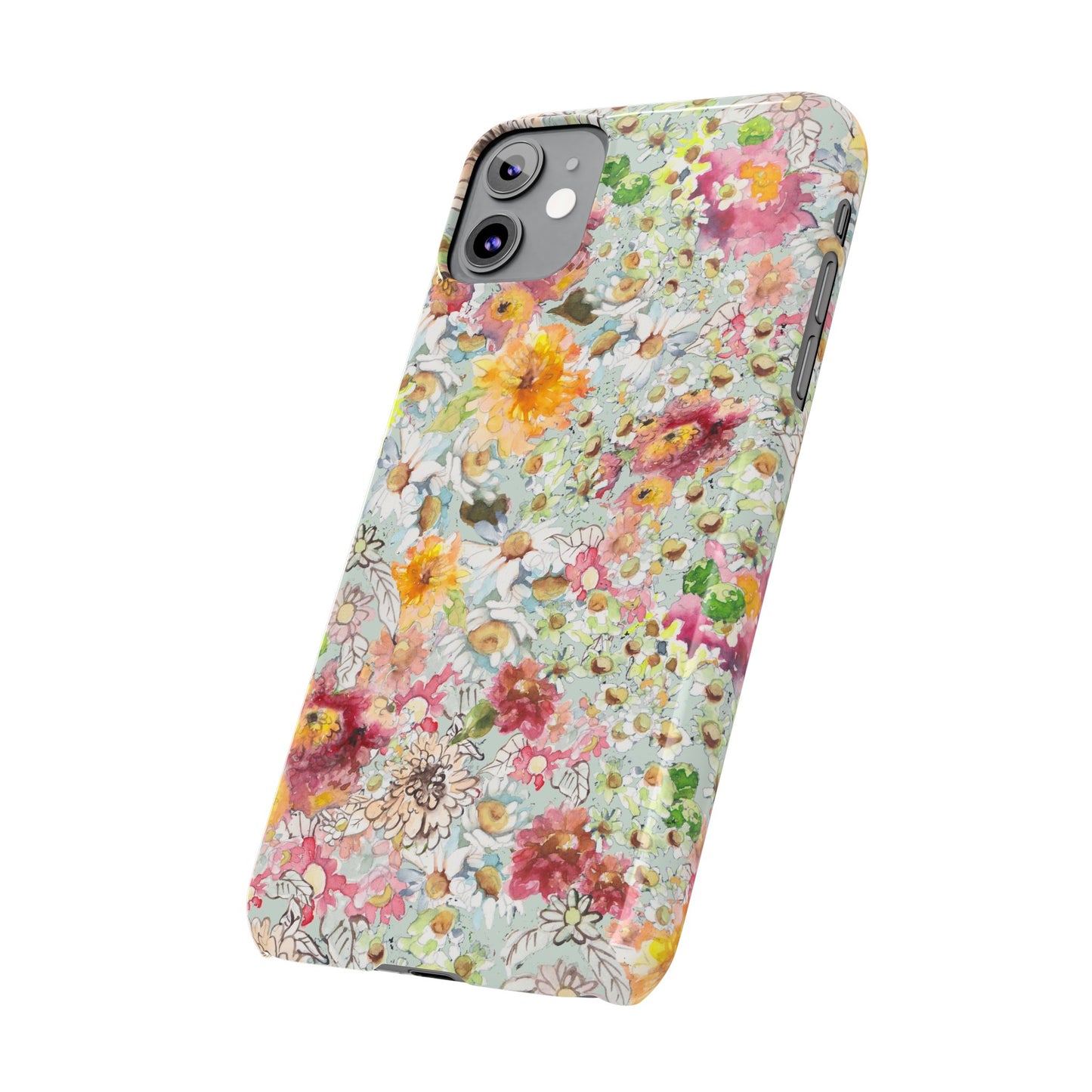 Farmhouse Floral Slim Phone Cases for iPhone