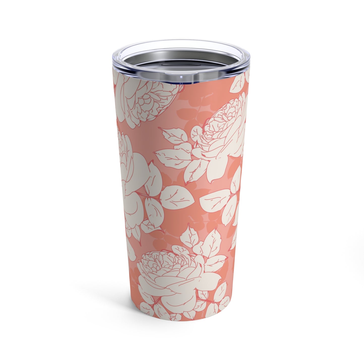 Peach and Cream Roses Tumbler 20oz