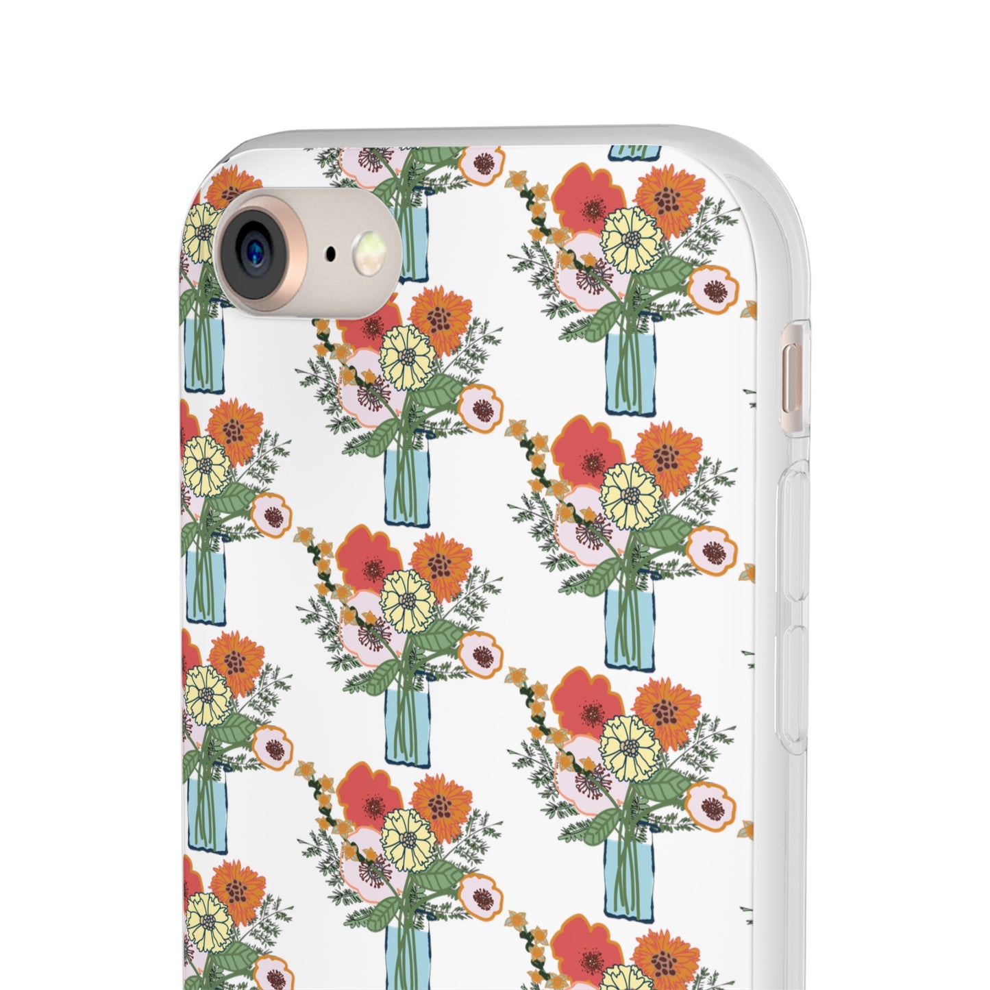 Colorful Flowers in a Vase Flexi Cases for iPhone