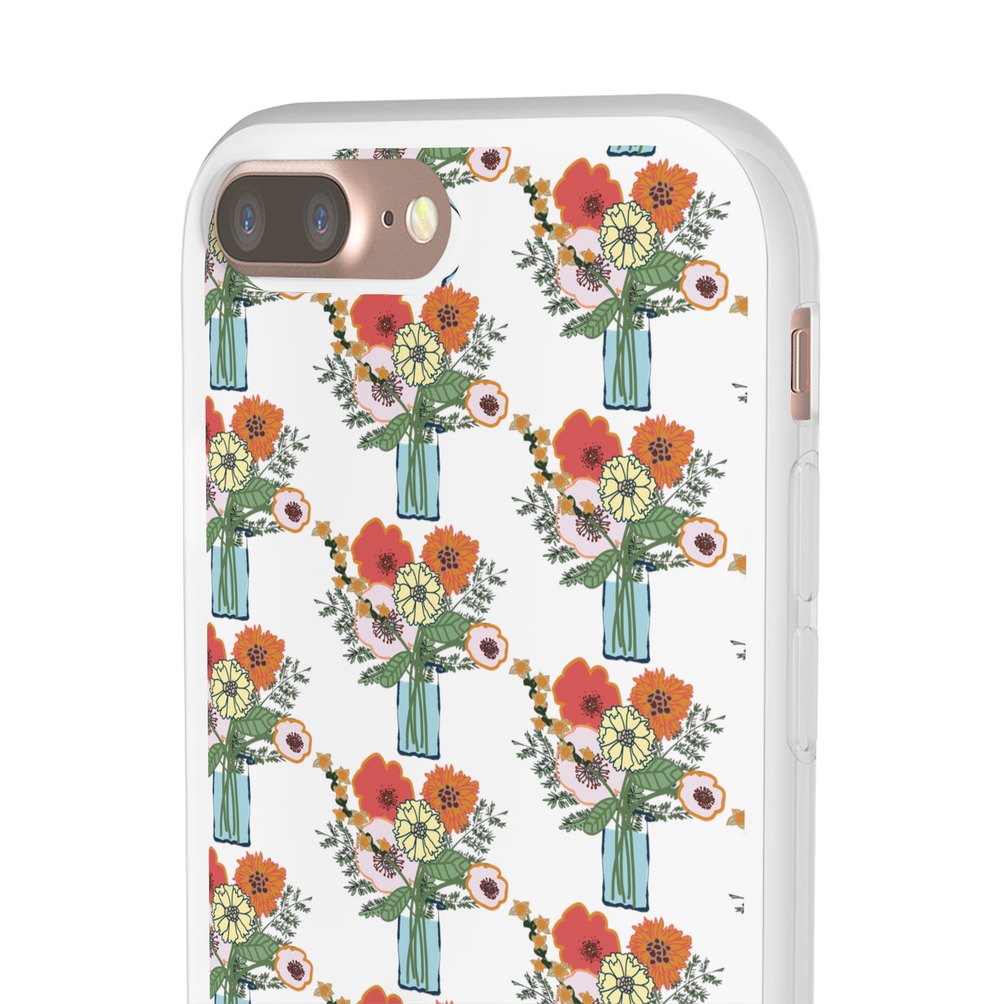 Colorful Flowers in a Vase Flexi Cases for iPhone