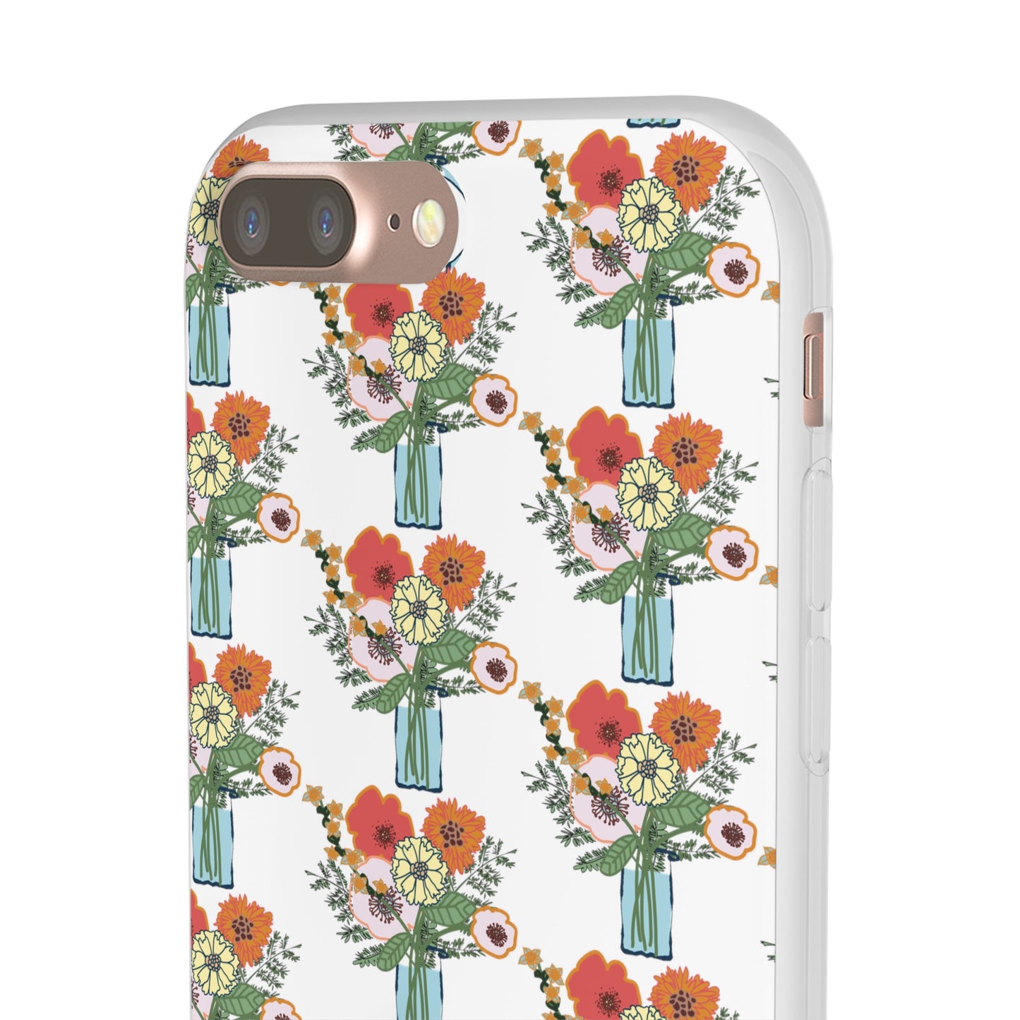 Colorful Flowers in a Vase Flexi Cases for iPhone