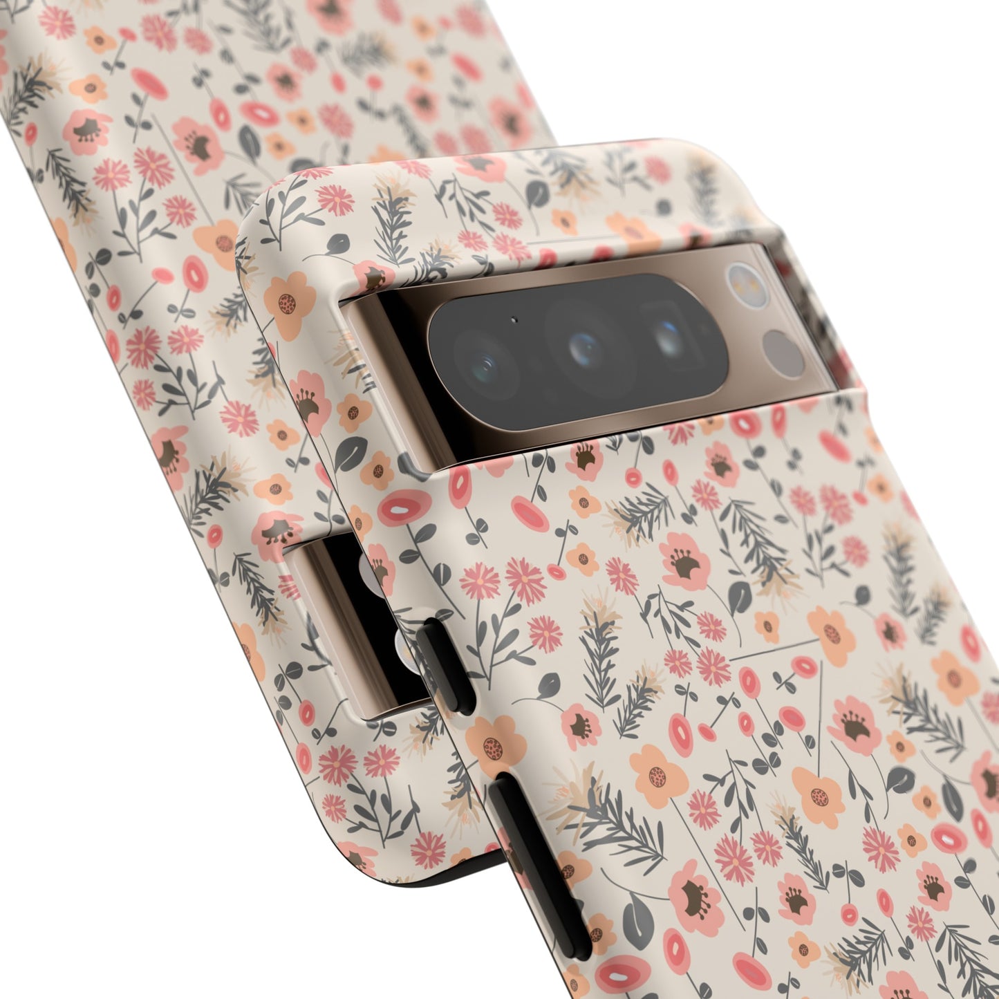 Peach and Cream Wildflowers Tough Cases for Google Pixel