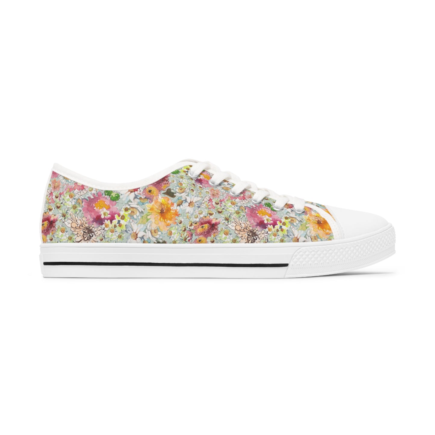 Farmhouse Floral Women's Low Top Sneakers