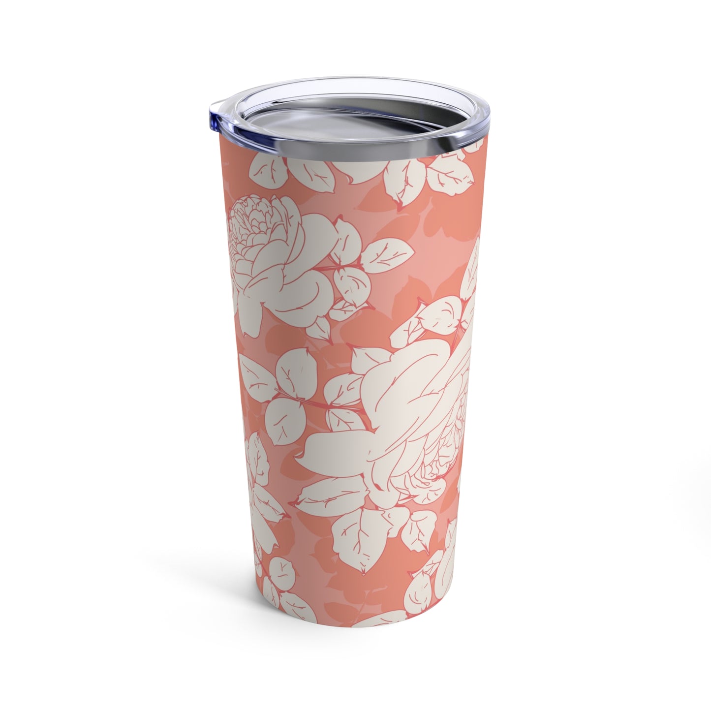 Peach and Cream Roses Tumbler 20oz