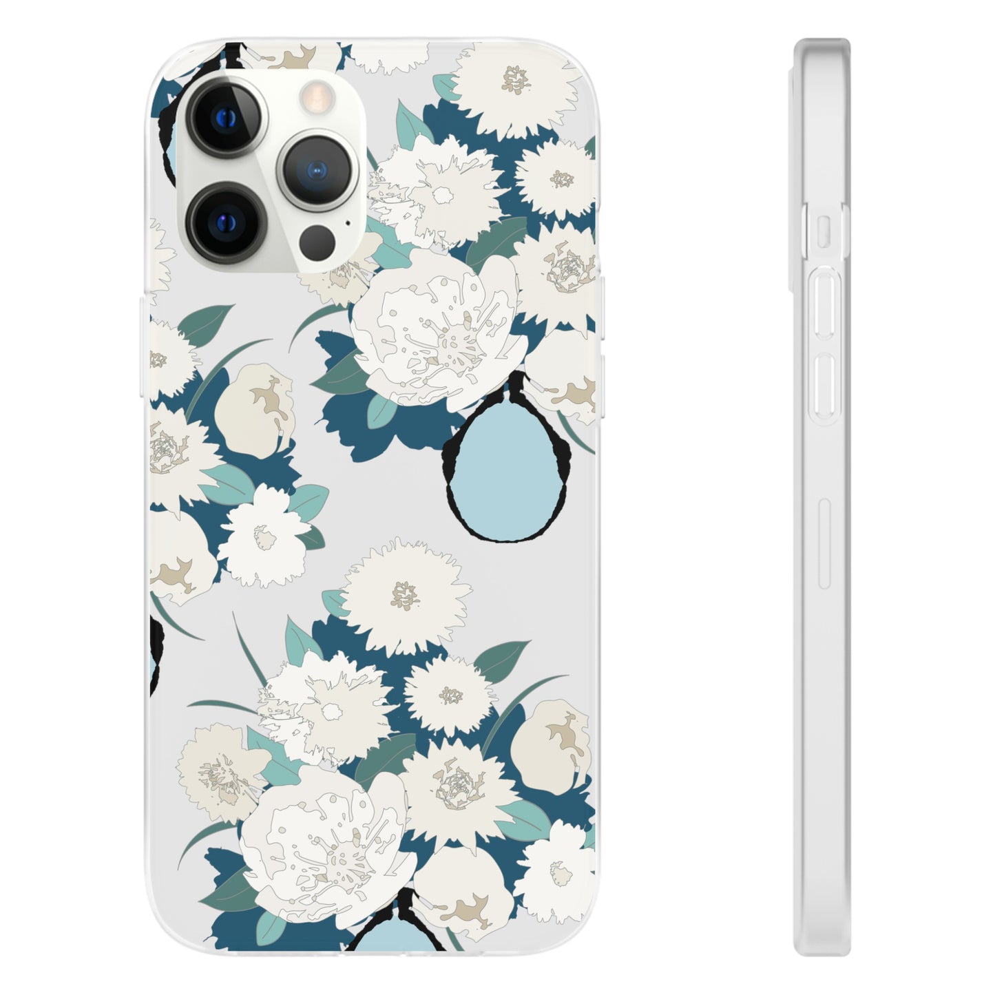 White Flowers in a Vase Flexi Cases for iPhone