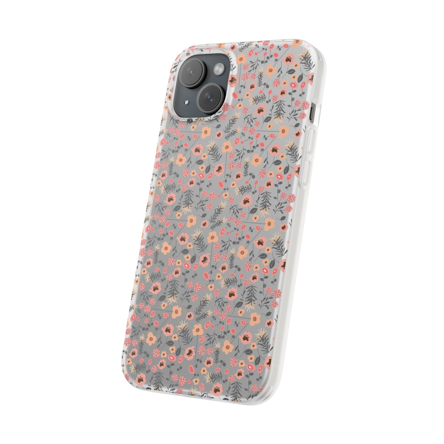 Peach Wildflowers Flexi Cases for iPhone