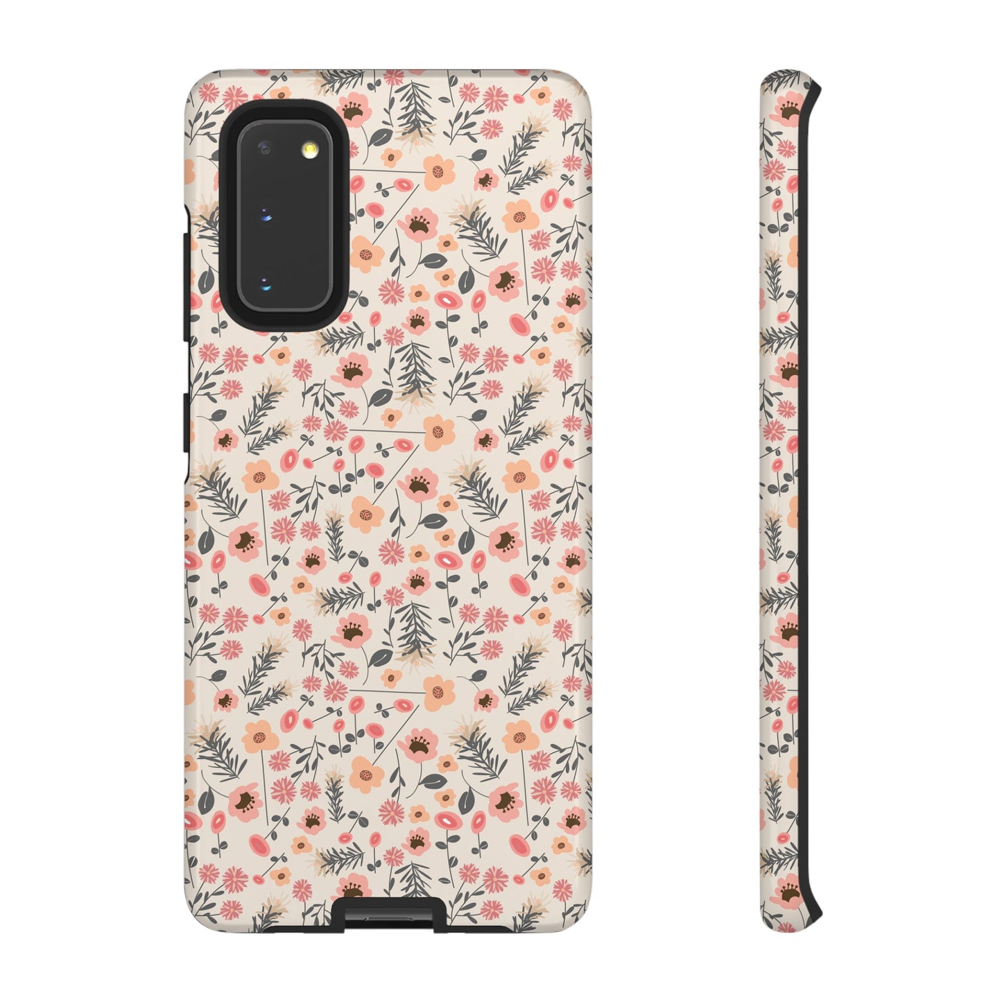 Peach and Cream Wildflowers Tough Cases for Samsung