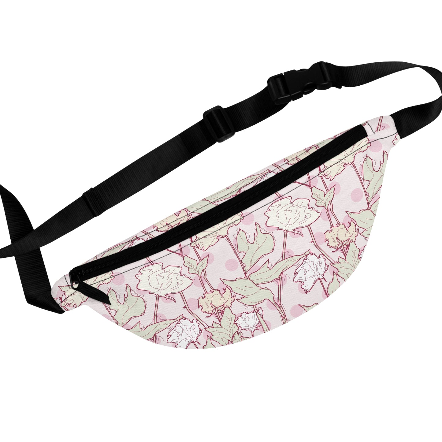 Roses and Dots in Pink Fanny Pack