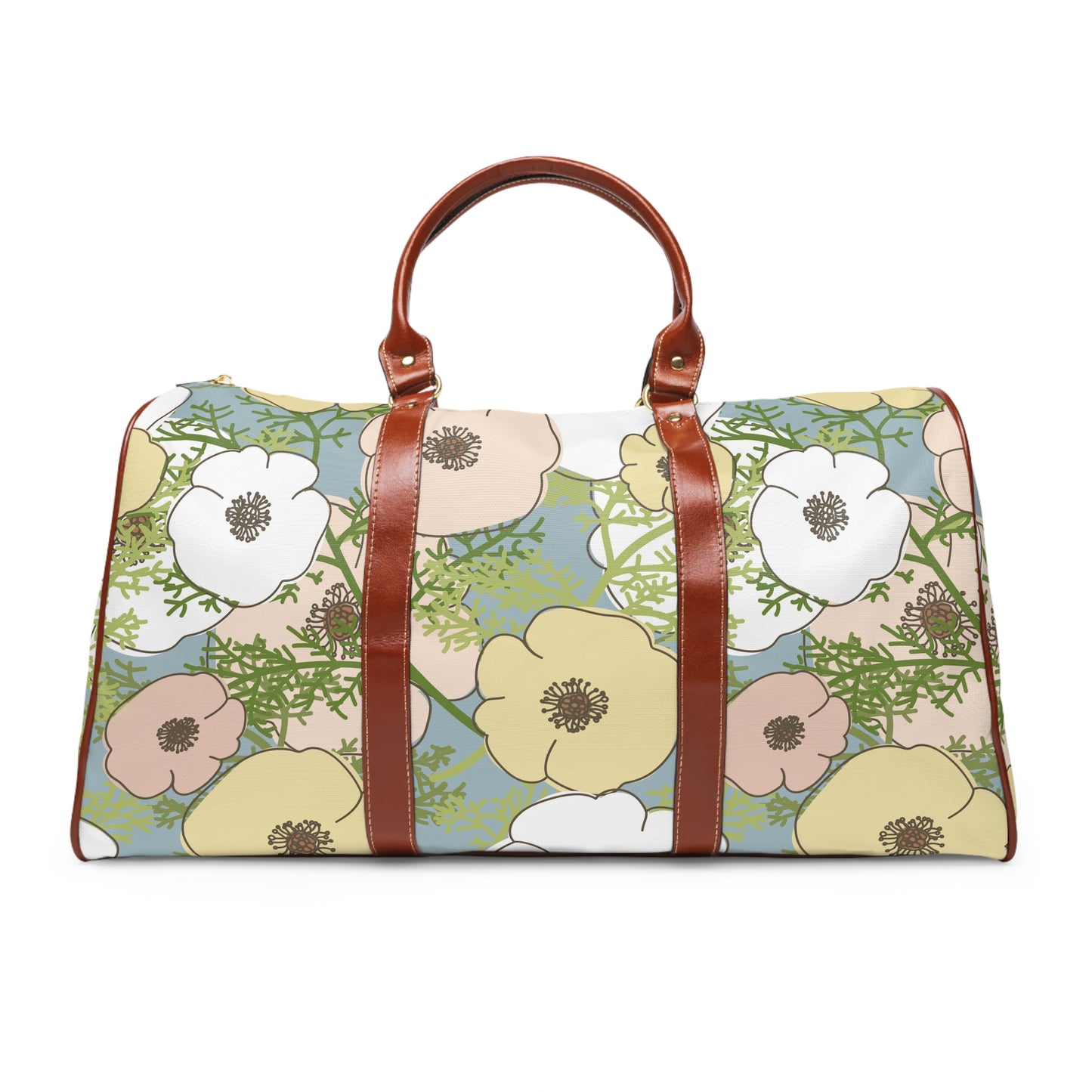 Playful Poppies Waterproof Travel Bag