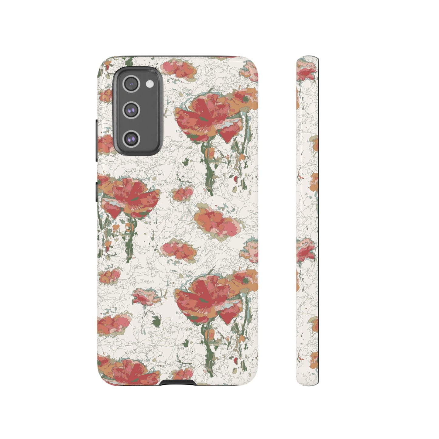 Orange Poppies Tough Cases for Samsung