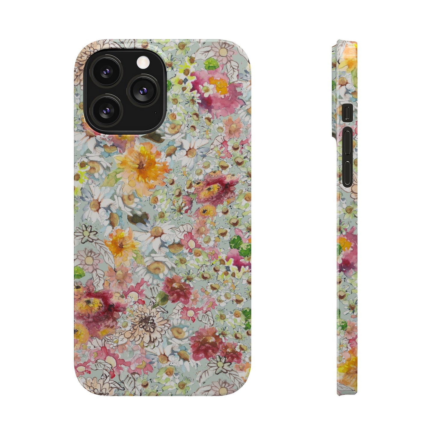 Farmhouse Floral Slim Phone Cases for iPhone