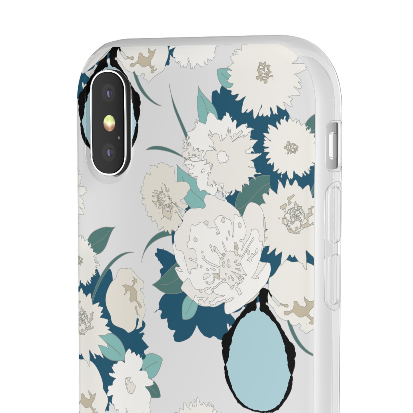 White Flowers in a Vase Flexi Cases for iPhone