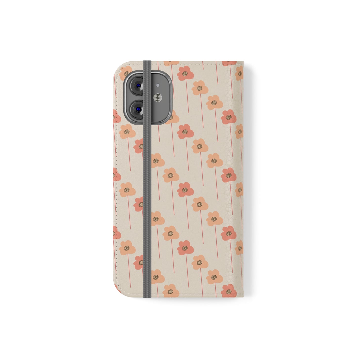 Peach and Cream Wildflowers Flip Cases for iPhone