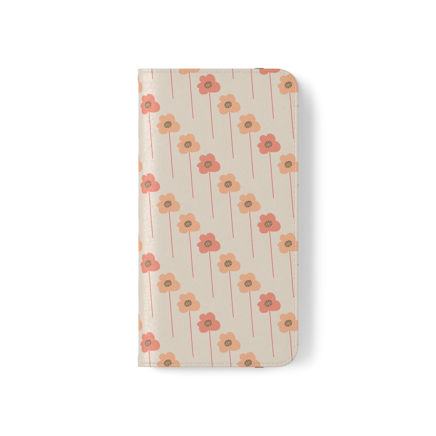 Peach Wildflowers on Cream Flip Cases for Samsung