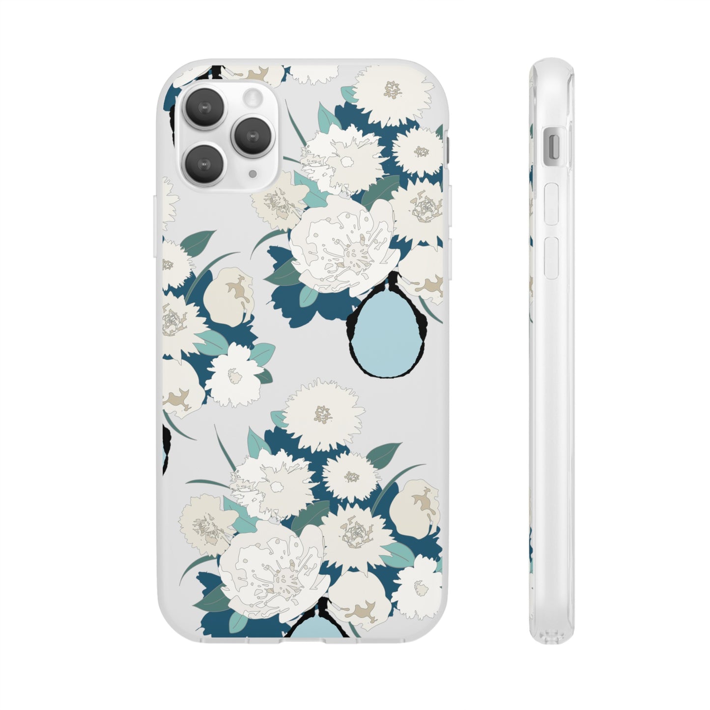 White Flowers in a Vase Flexi Cases for iPhone