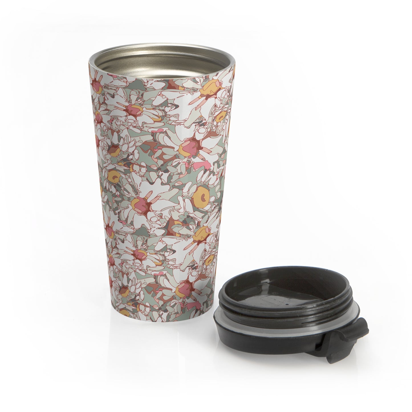 Daisies Stainless Steel Travel Mug