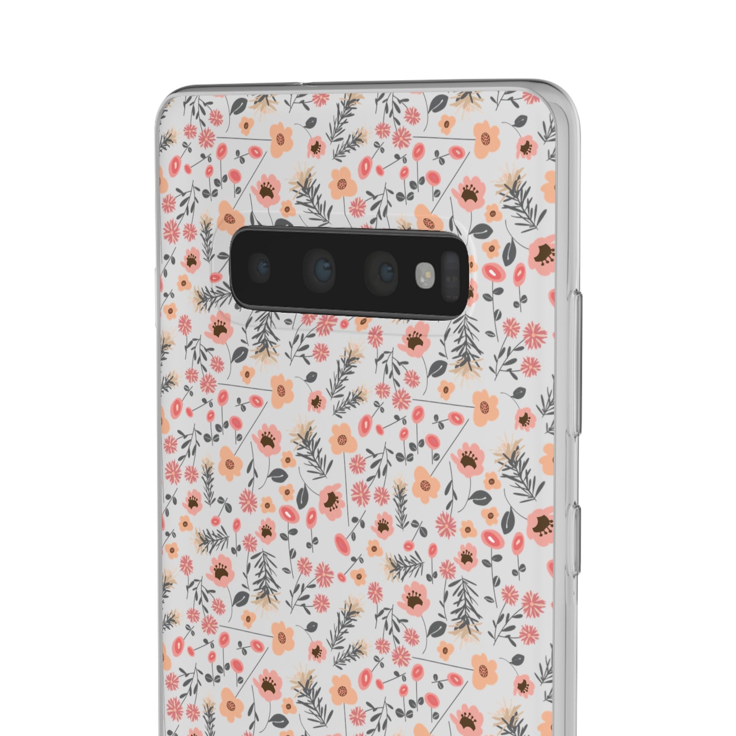 Peach Wildflowers Flexi Cases for Samsung