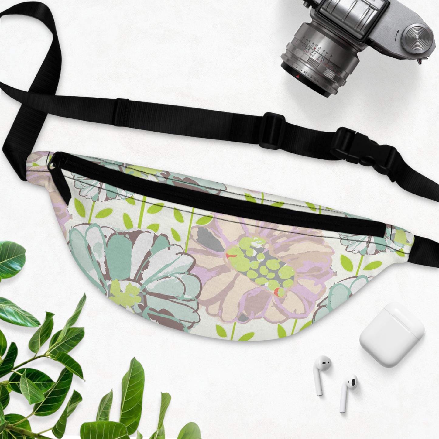 Soft Watercolor Floral Fanny Pack