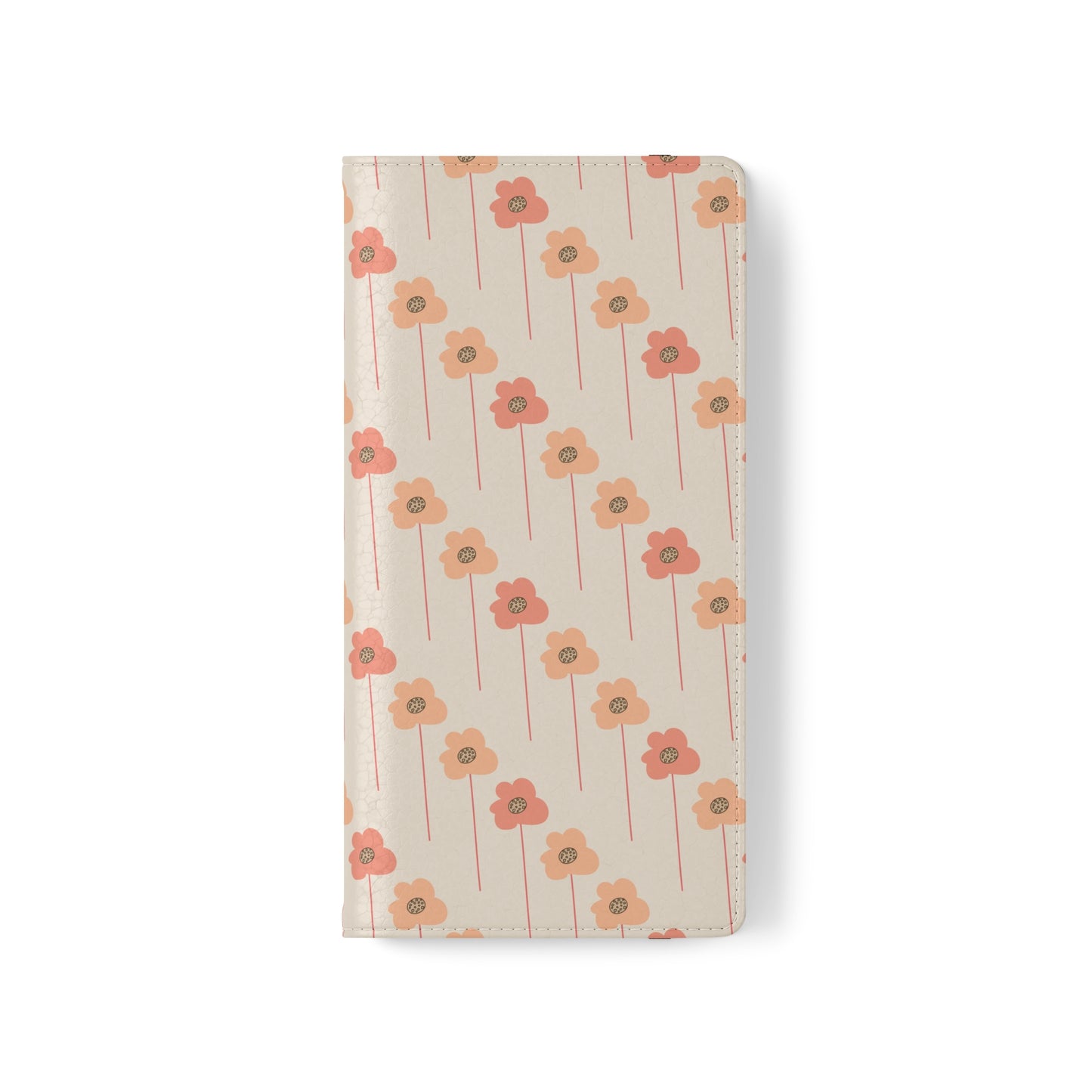 Peach Wildflowers on Cream Flip Cases for Samsung