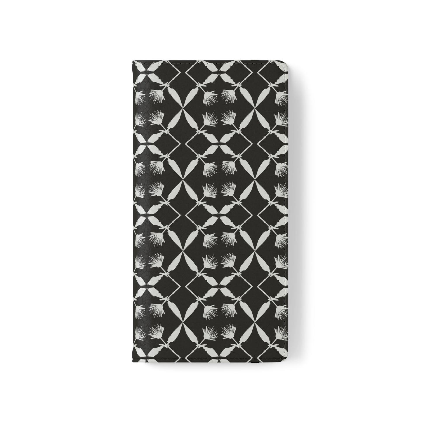 Black and White Floral Flip Cases for Samsung