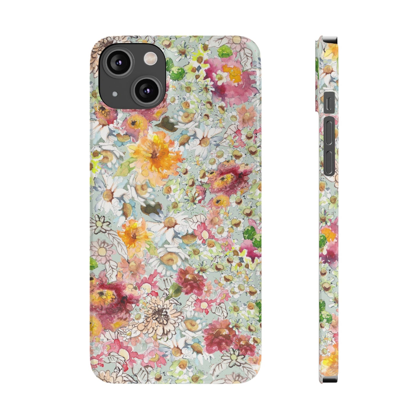 Farmhouse Floral Slim Phone Cases for iPhone