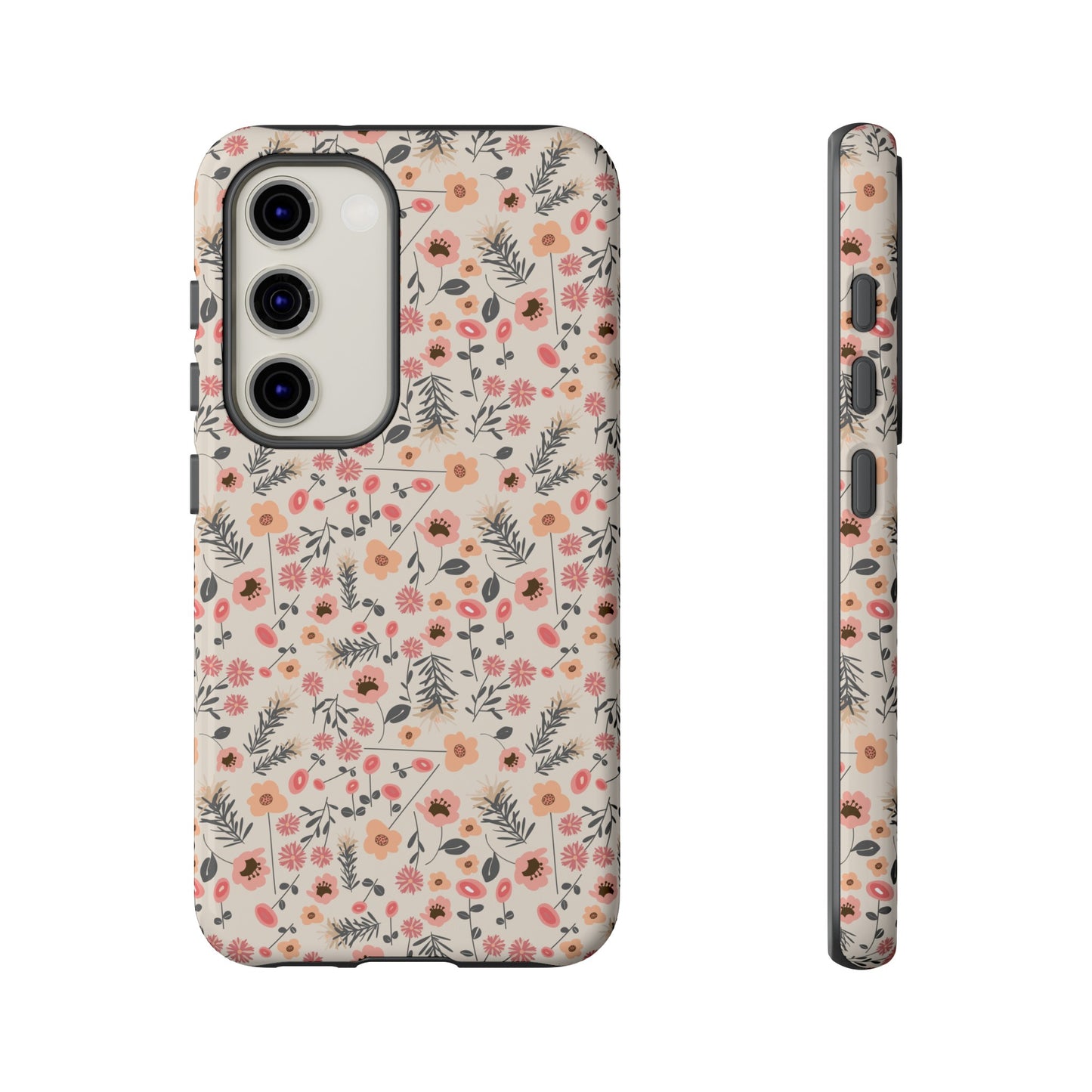 Peach and Cream Wildflowers Tough Cases for Samsung