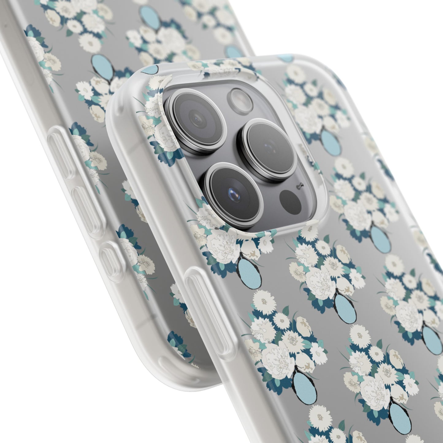 White Flowers in Vase Flexi Cases for iPhone