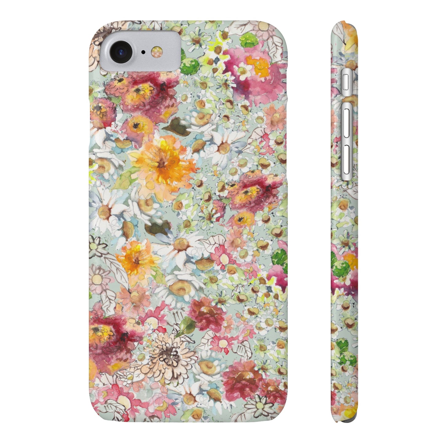 Farmhouse Floral Slim Phone Cases for iPhone