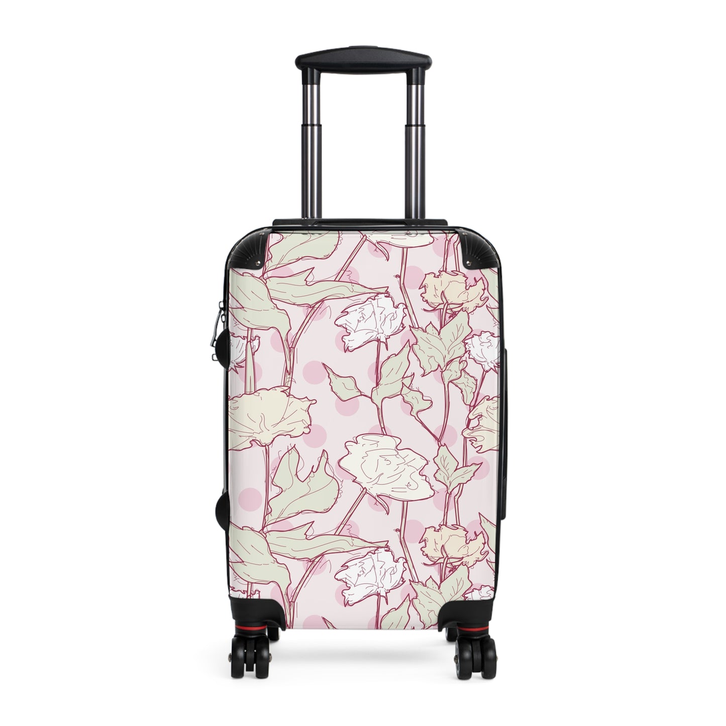 Roses and Dots in Pink Suitcase