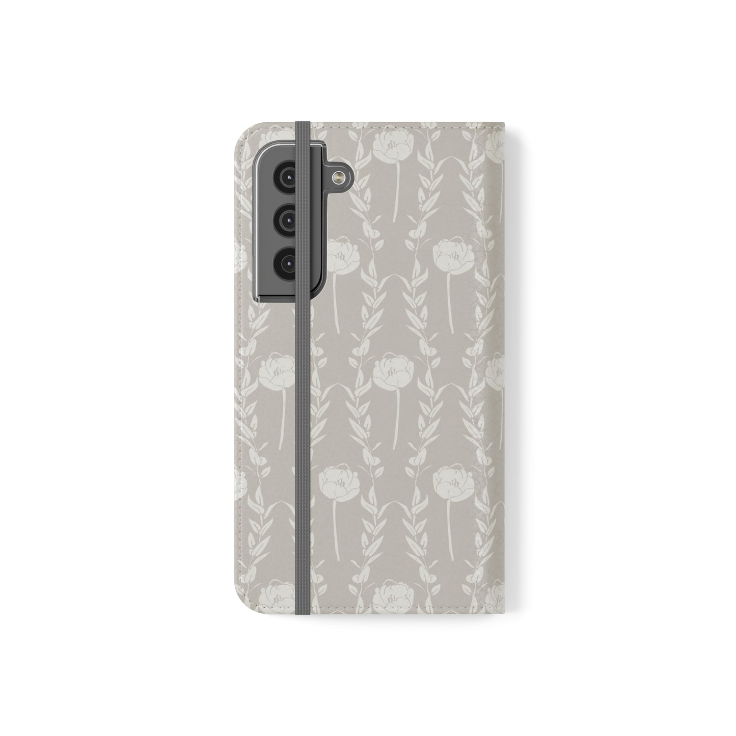 New Nouveau in Gray (Tulips) Flip Cases for Samsung