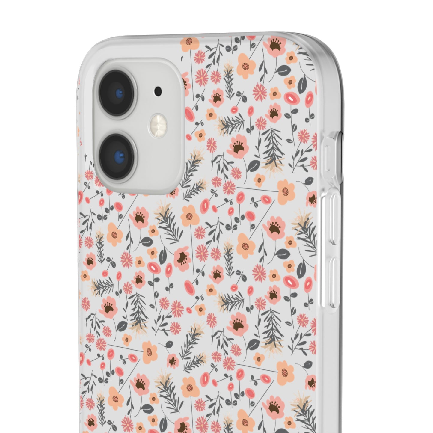 Peach Wildflowers Flexi Cases for iPhone