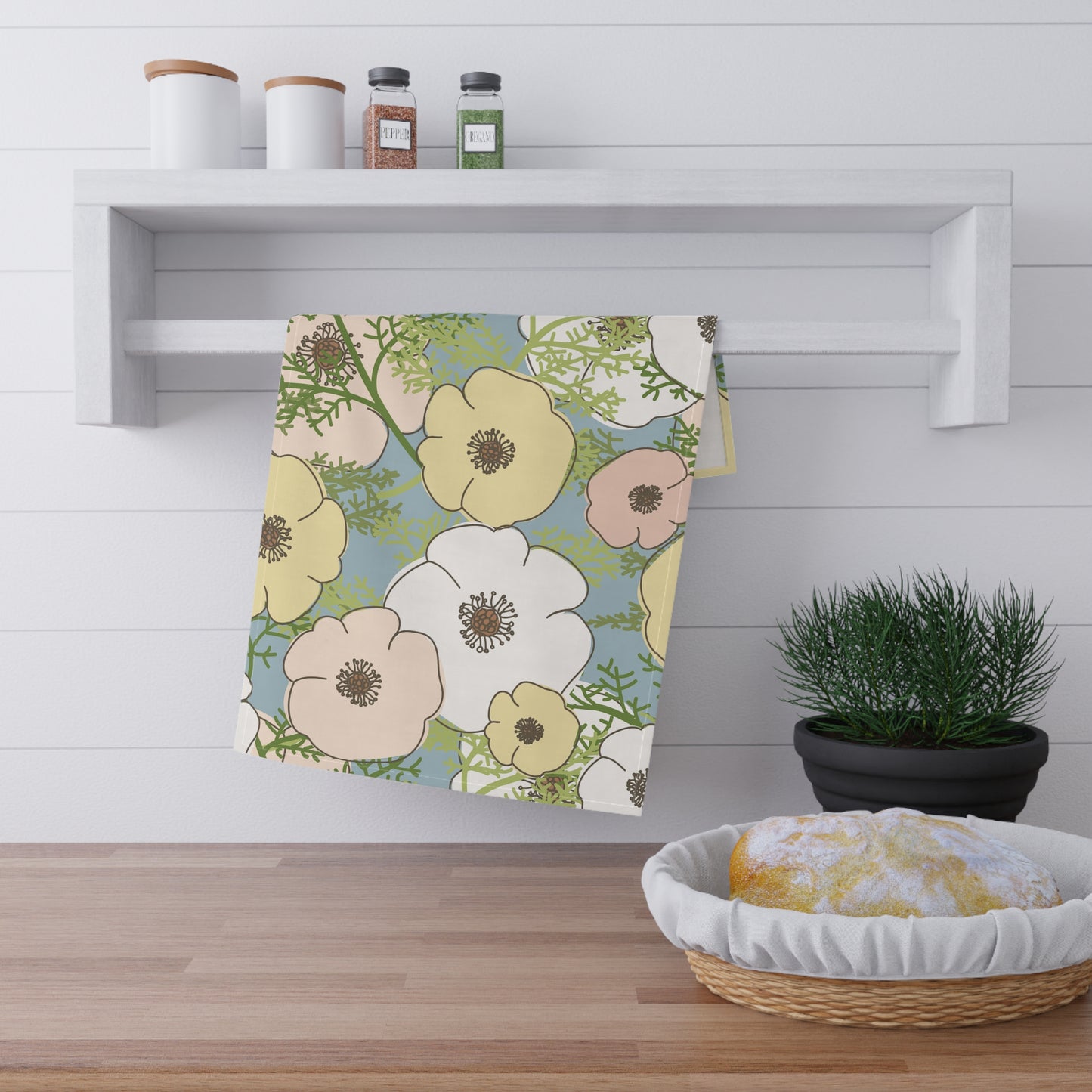 Playful Poppies Kitchen Towel