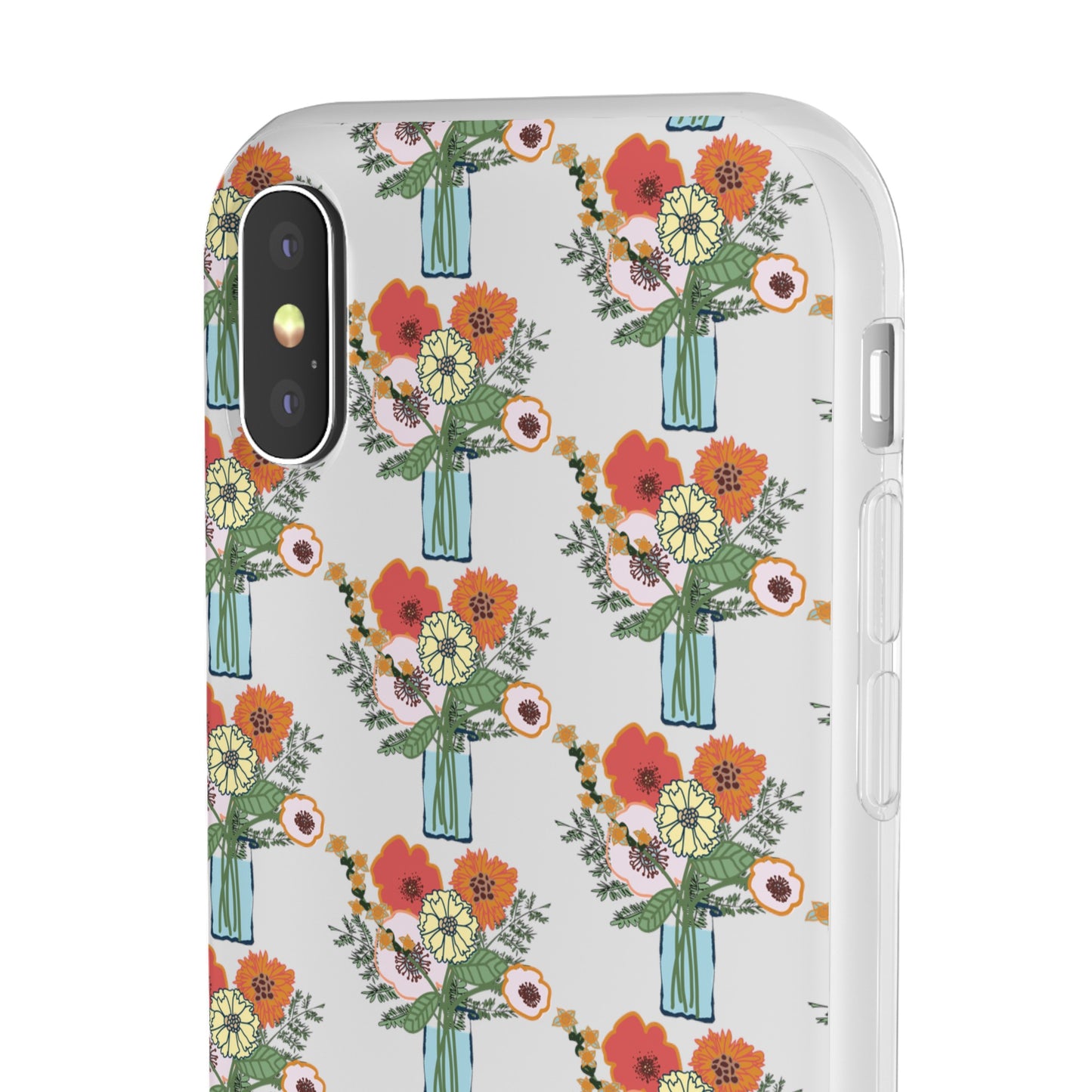 Colorful Flowers in a Vase Flexi Cases for iPhone