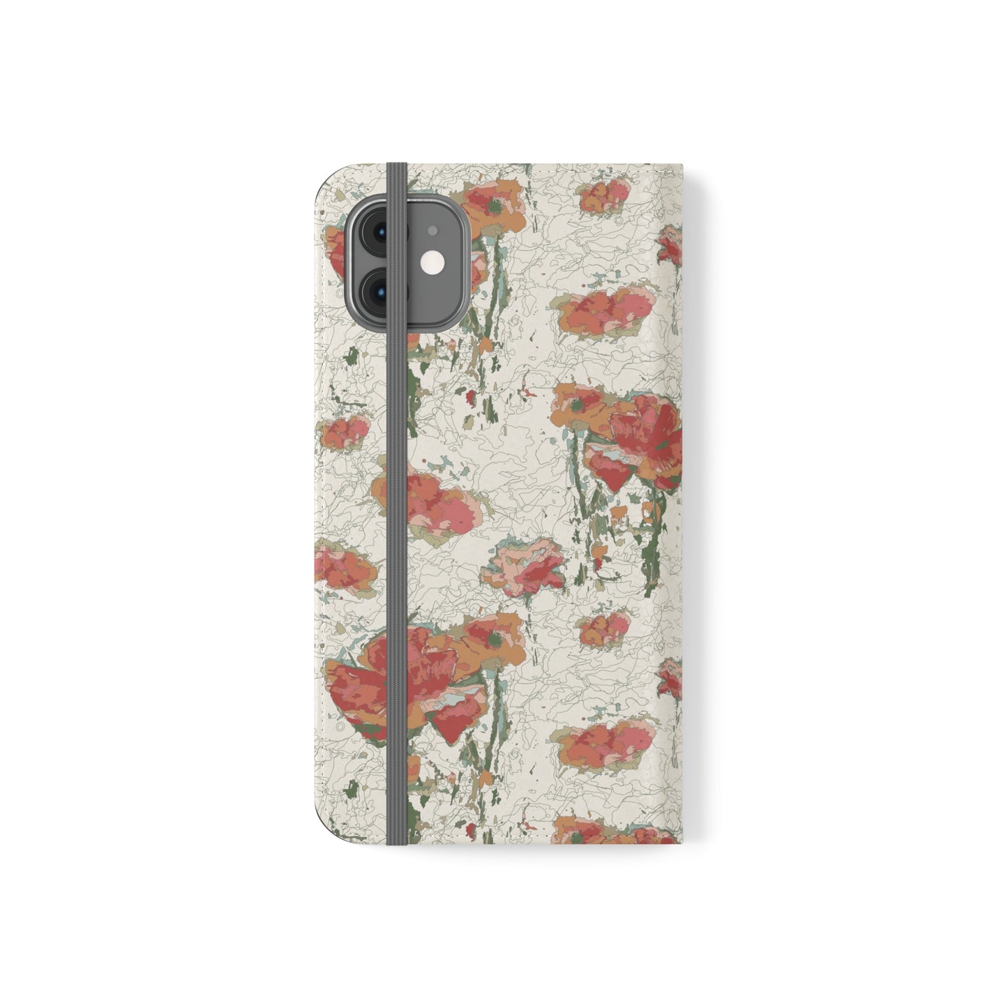 Orange Poppies Flip Cases for iPhone