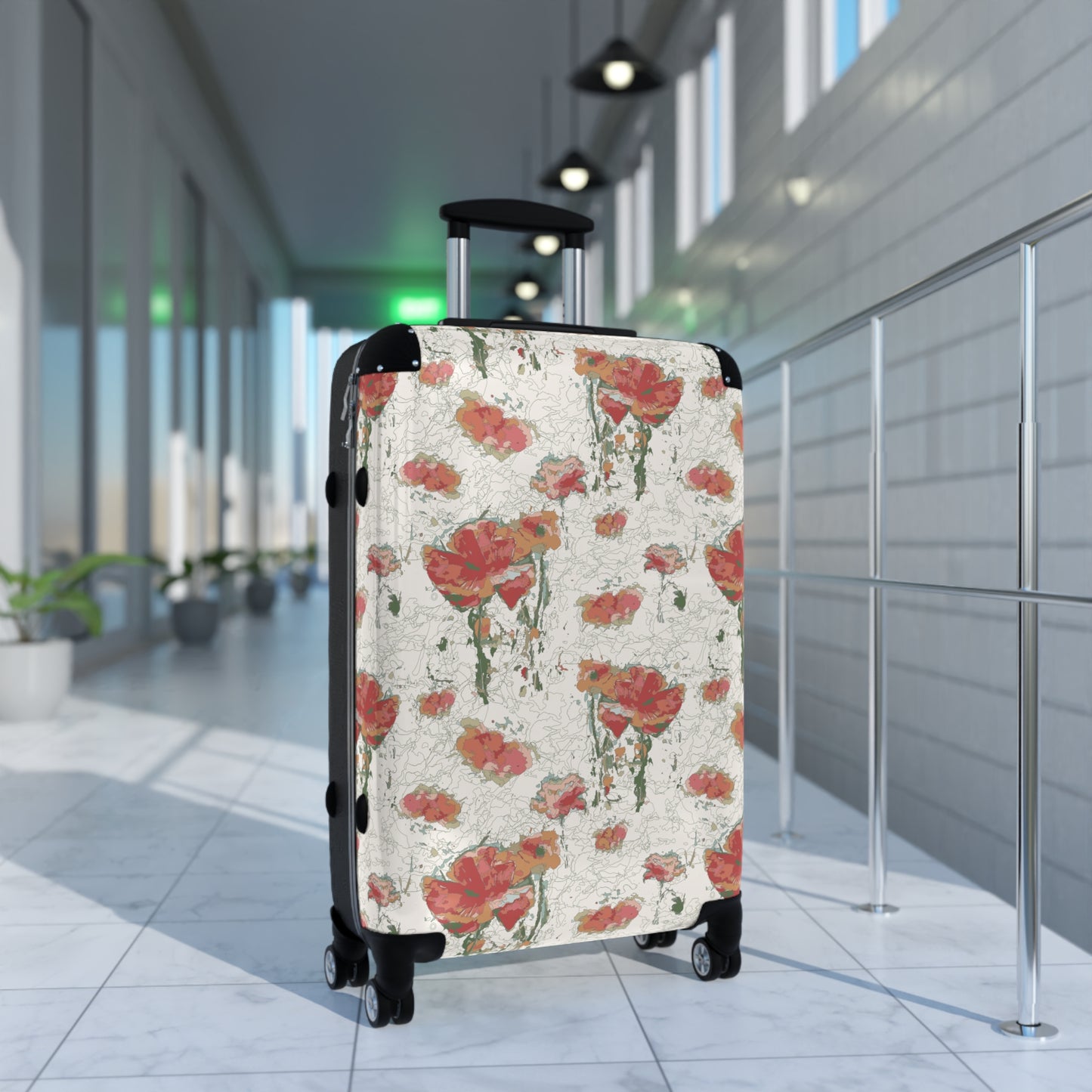 Orange Poppies Suitcase