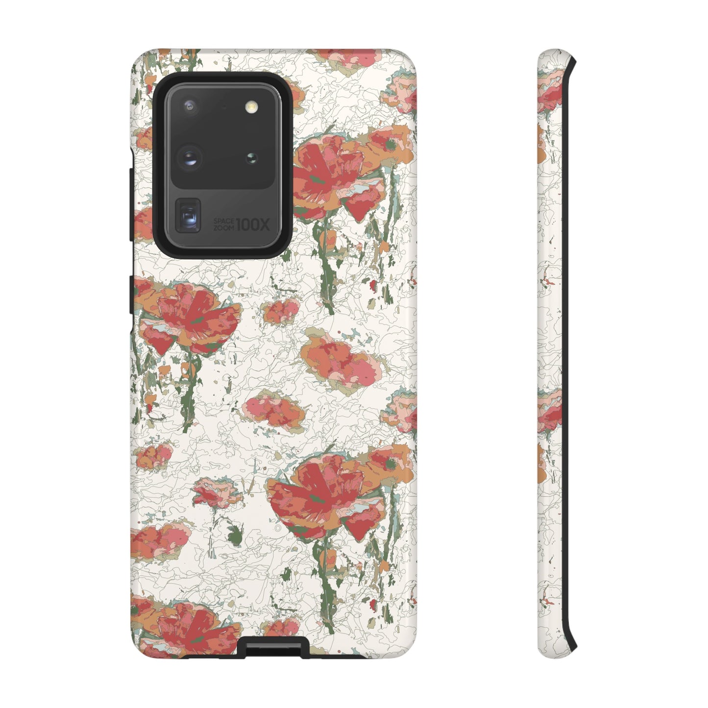 Orange Poppies Tough Cases for Samsung