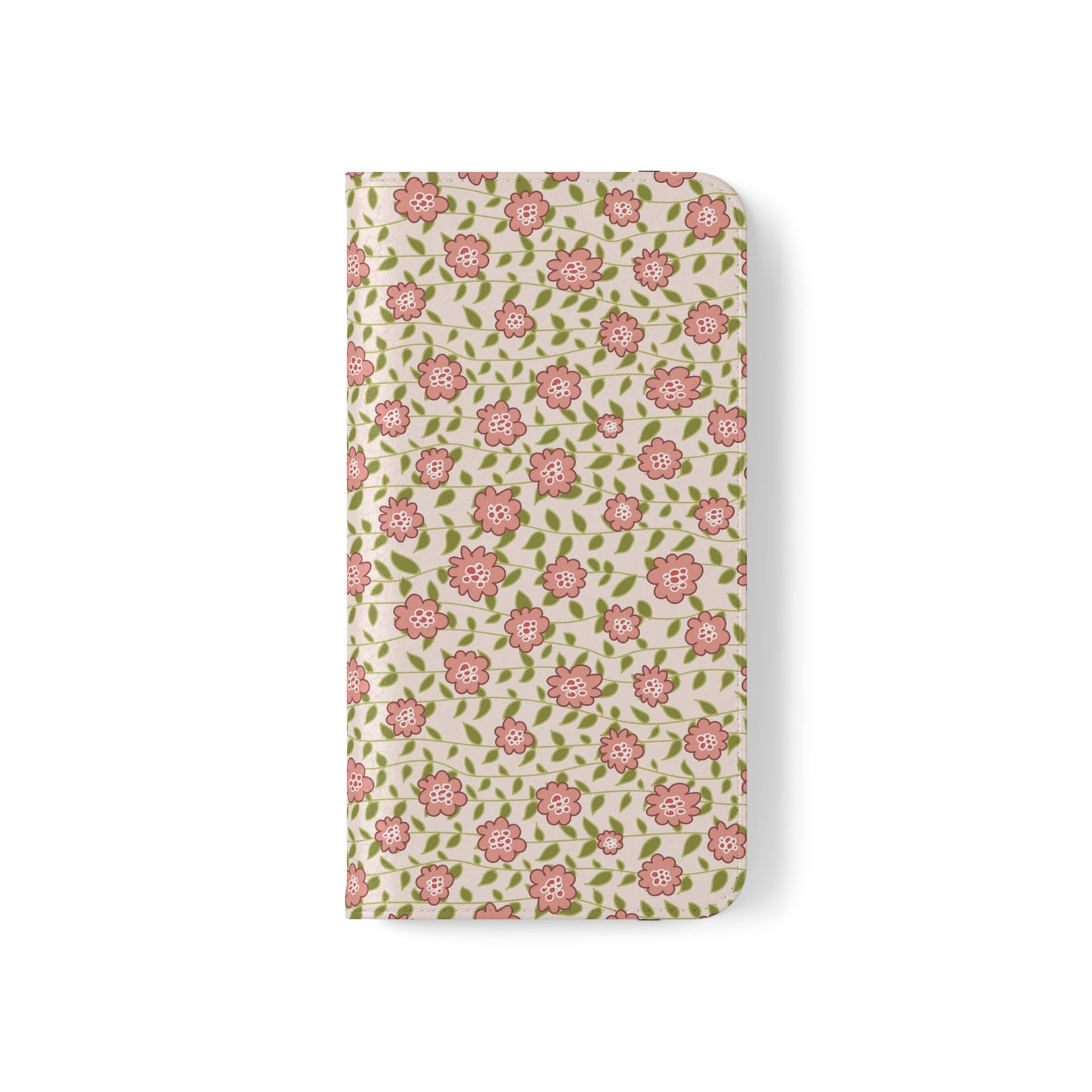 Coral Flowers on Cream Flip Cases for Samsung