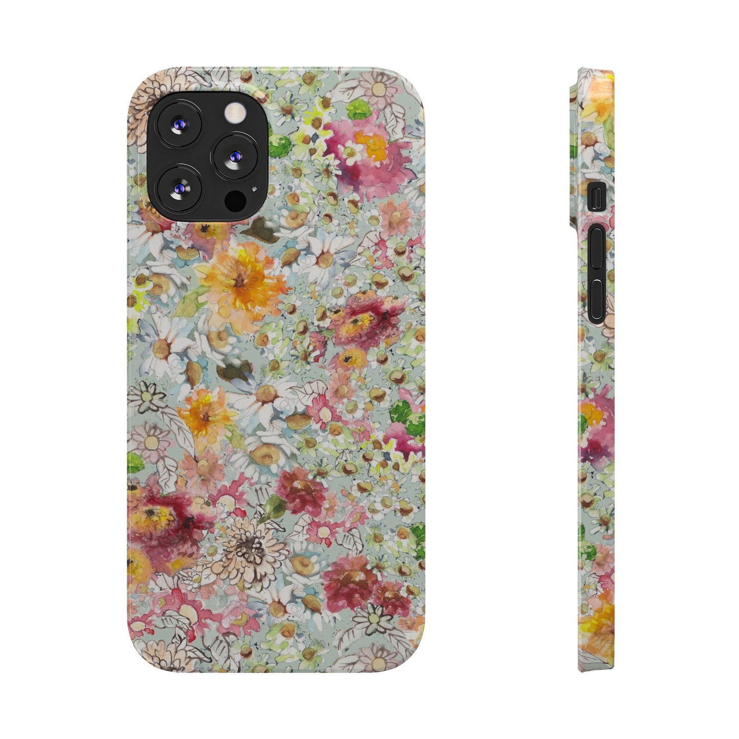 Farmhouse Floral Slim Phone Cases for iPhone