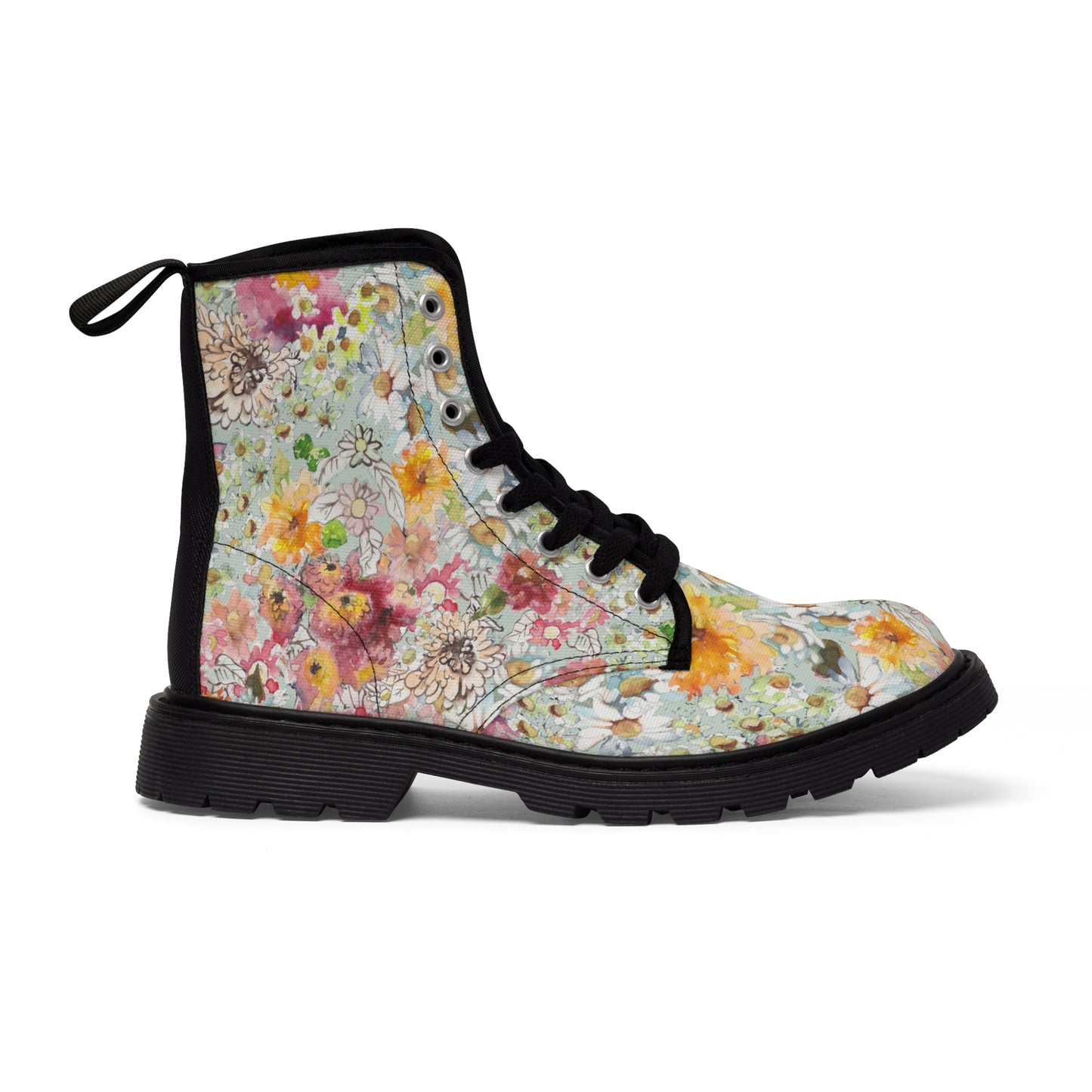 Farmhouse Floral Women's Canvas Boots