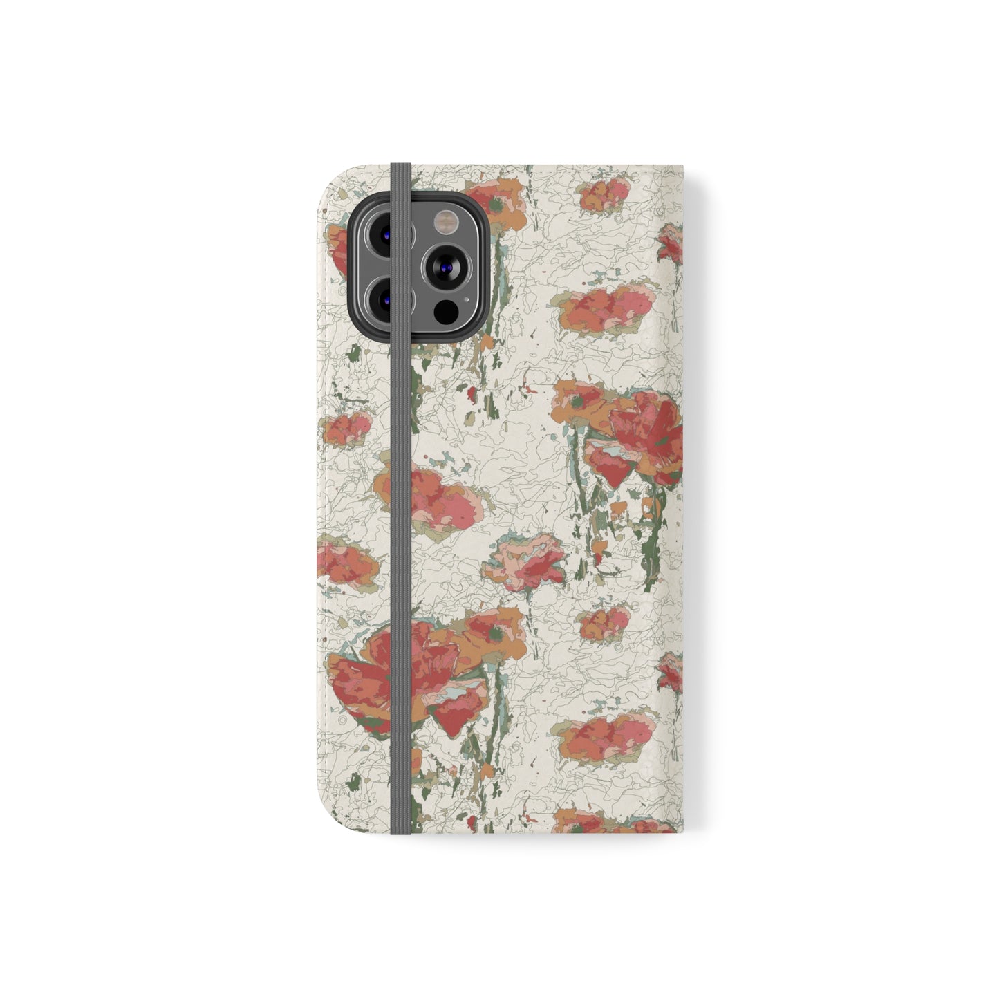 Orange Poppies Flip Cases for iPhone