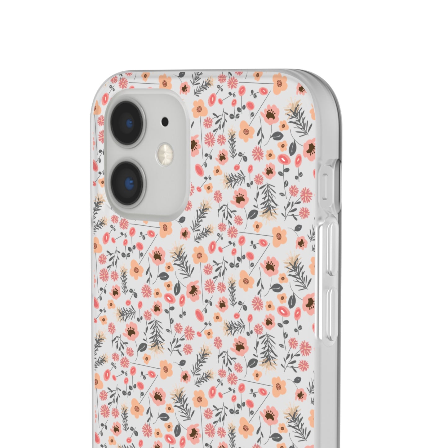 Peach Wildflowers Flexi Cases for iPhone