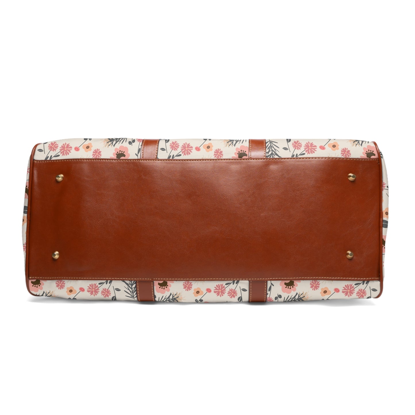 Peach and Cream Wildflowers Waterproof Travel Bag