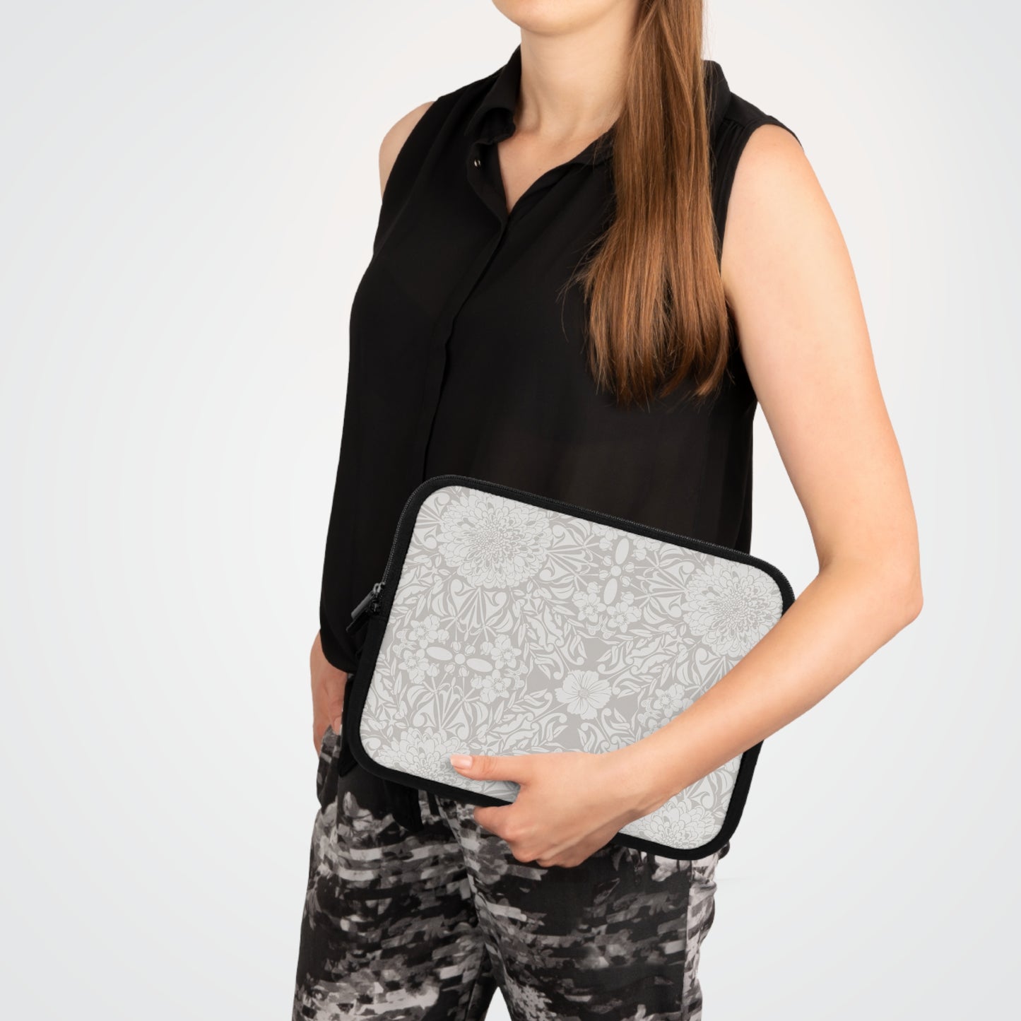 New Nouveau in Gray Laptop Sleeve