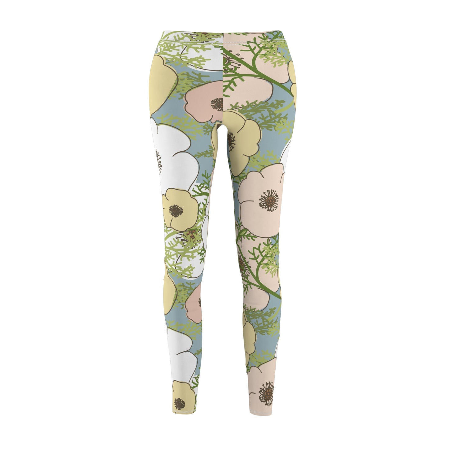 Playful Poppies Women's Casual Leggings