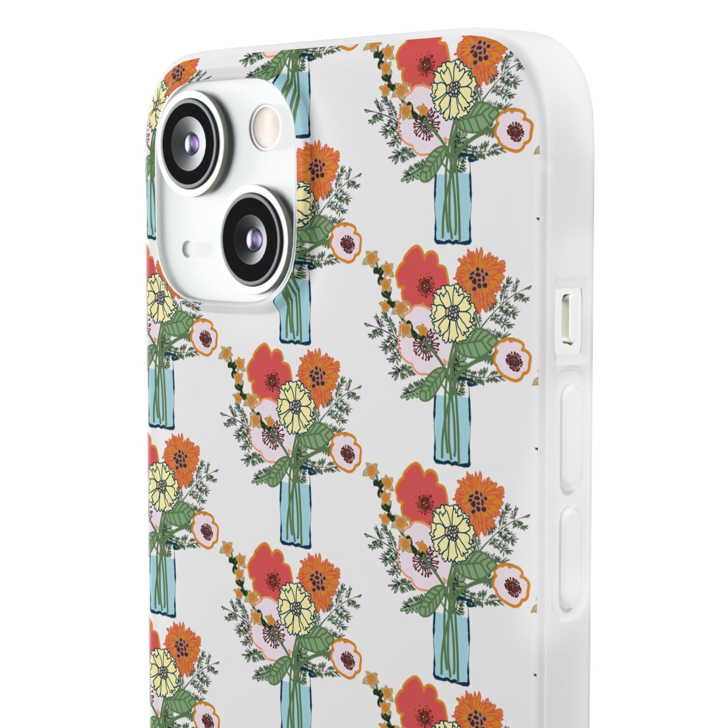 Colorful Flowers in a Vase Flexi Cases for iPhone