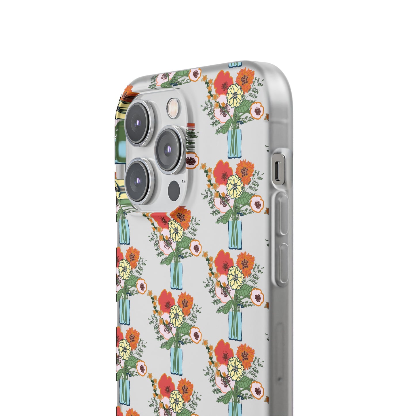 Colorful Flowers in a Vase Flexi Cases for iPhone