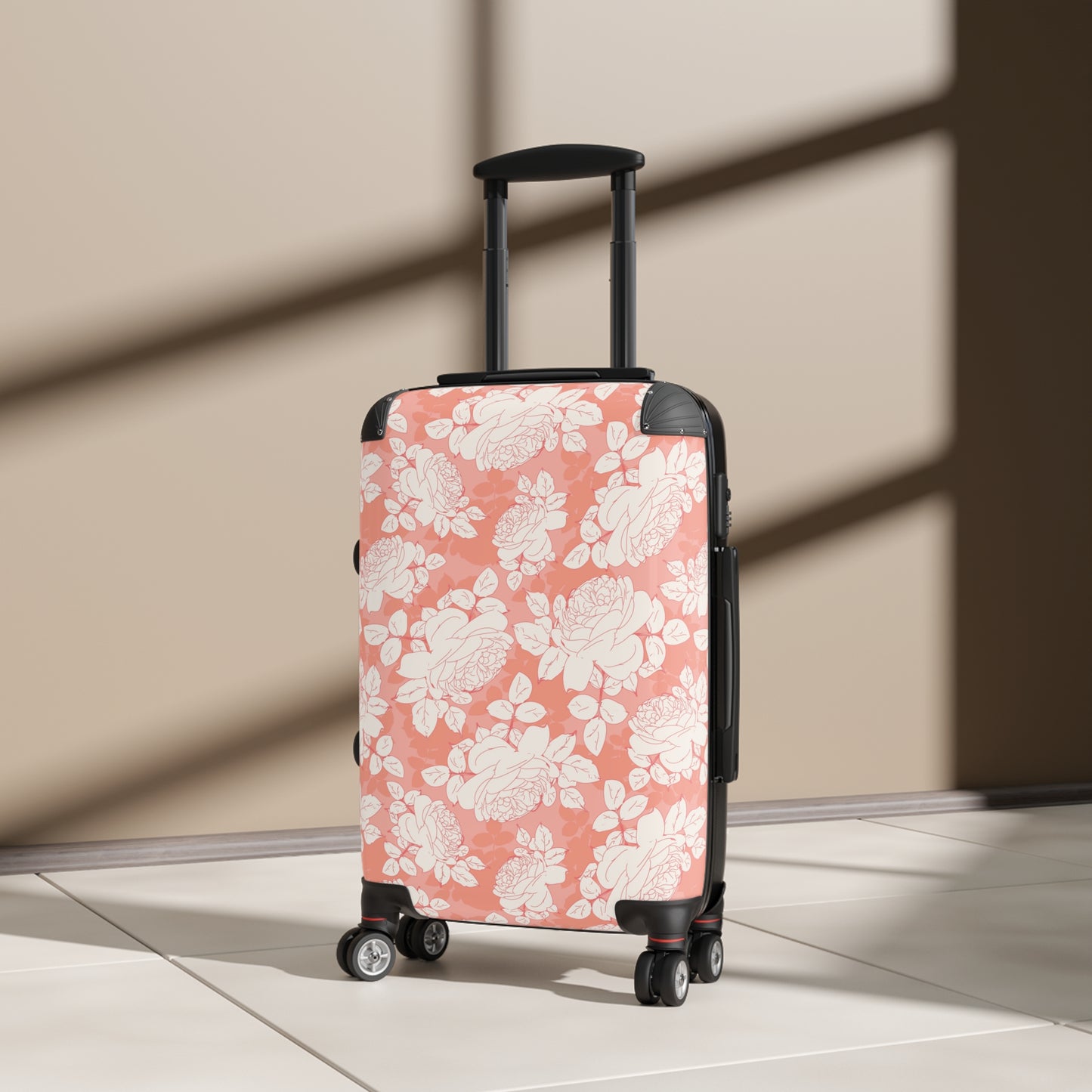 Peach and Cream Roses Suitcase