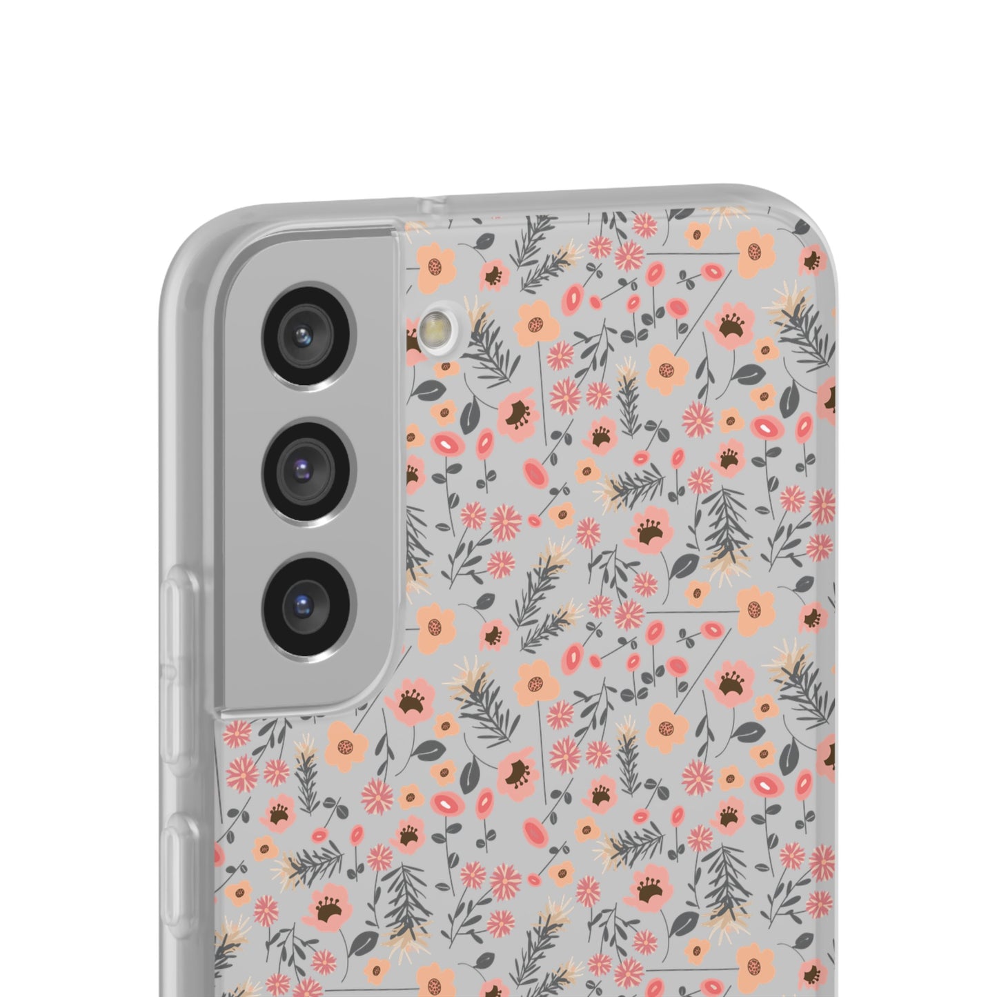 Peach Wildflowers Flexi Cases for Samsung