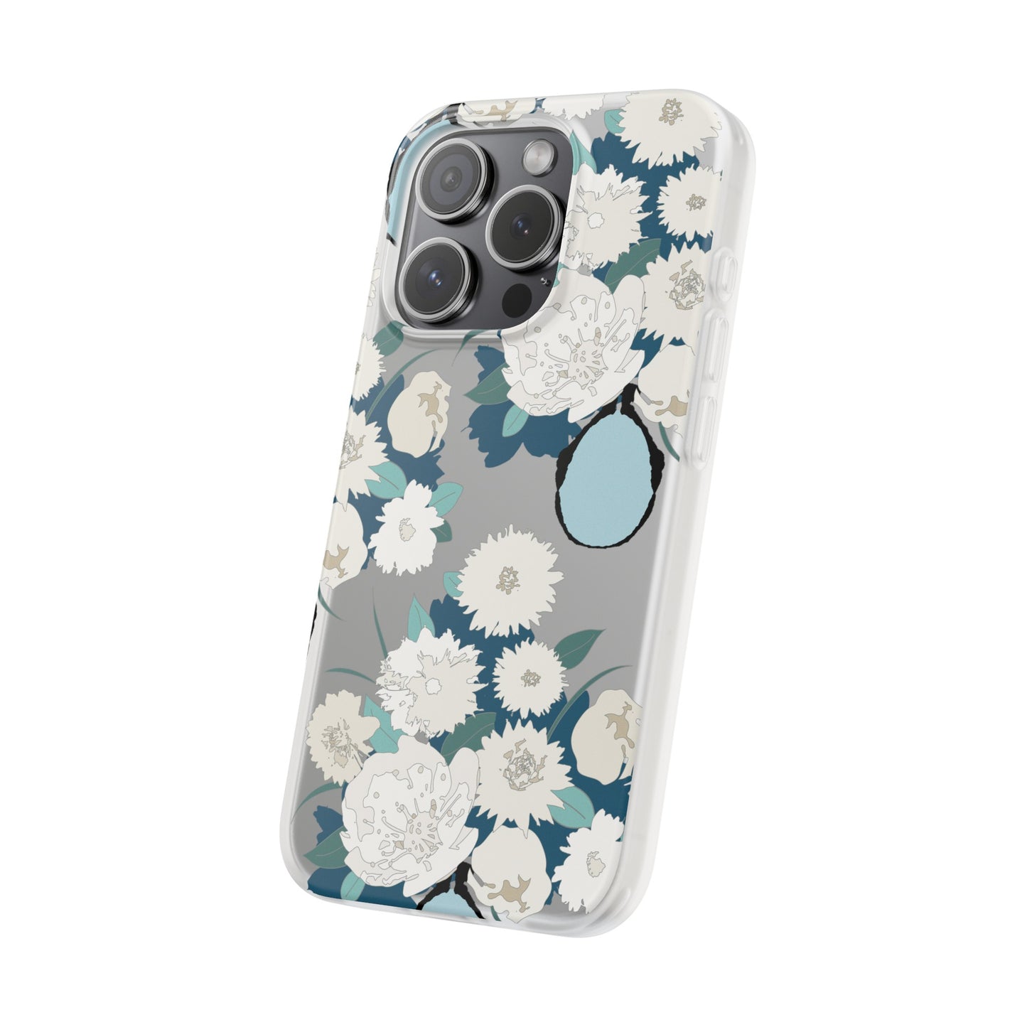 White Flowers in a Vase Flexi Cases for iPhone