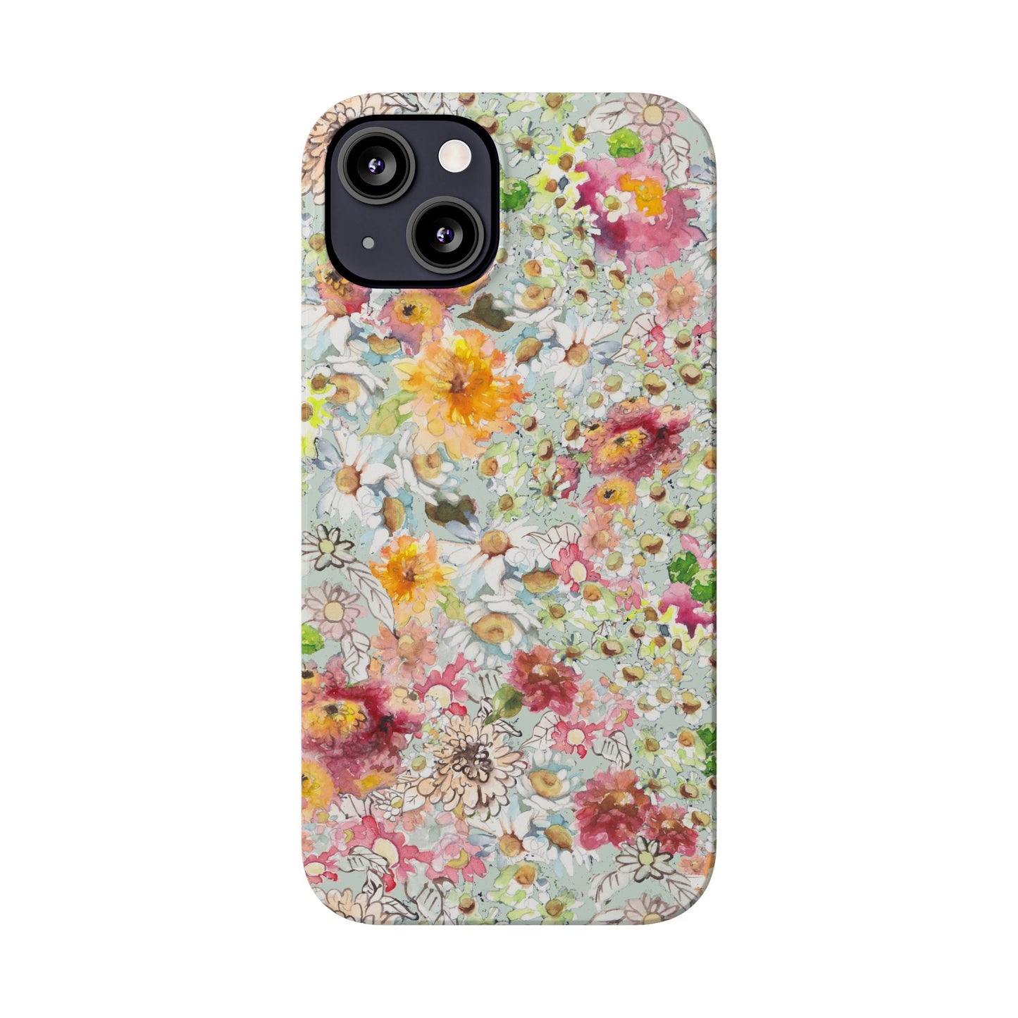 Farmhouse Floral Slim Phone Cases for iPhone